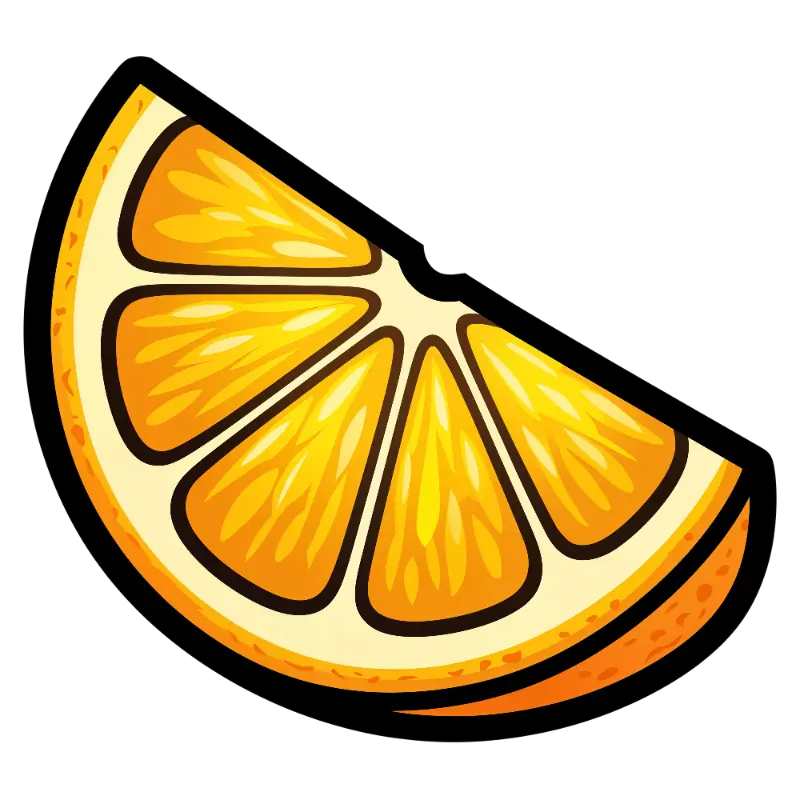 Energetic Pop Art Orange Segment