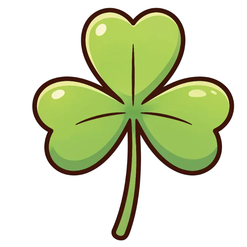 Playful Heart Clover Illustration