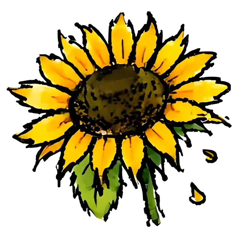 Watercolor Sunflower Illustration - Bright Rustic Floral Art Print