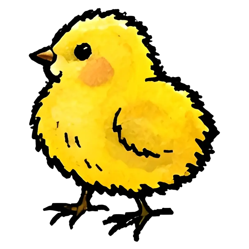 Watercolor Baby Chick Illustration for Whimsical Children's Art