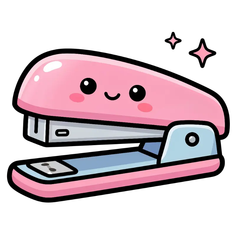Kawaii Smiling Pink Stapler