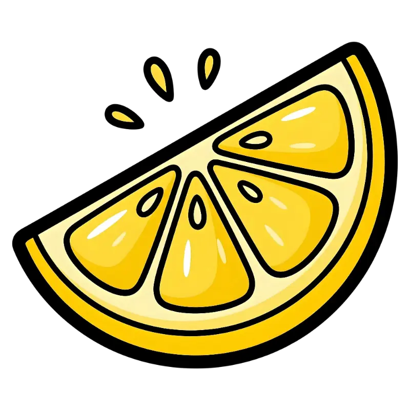 Cute Cartoon Lemon Slice