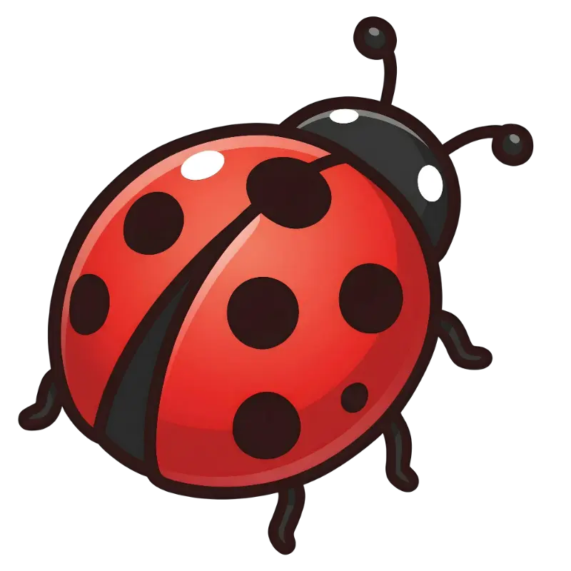 Playful Cartoon Ladybug Character