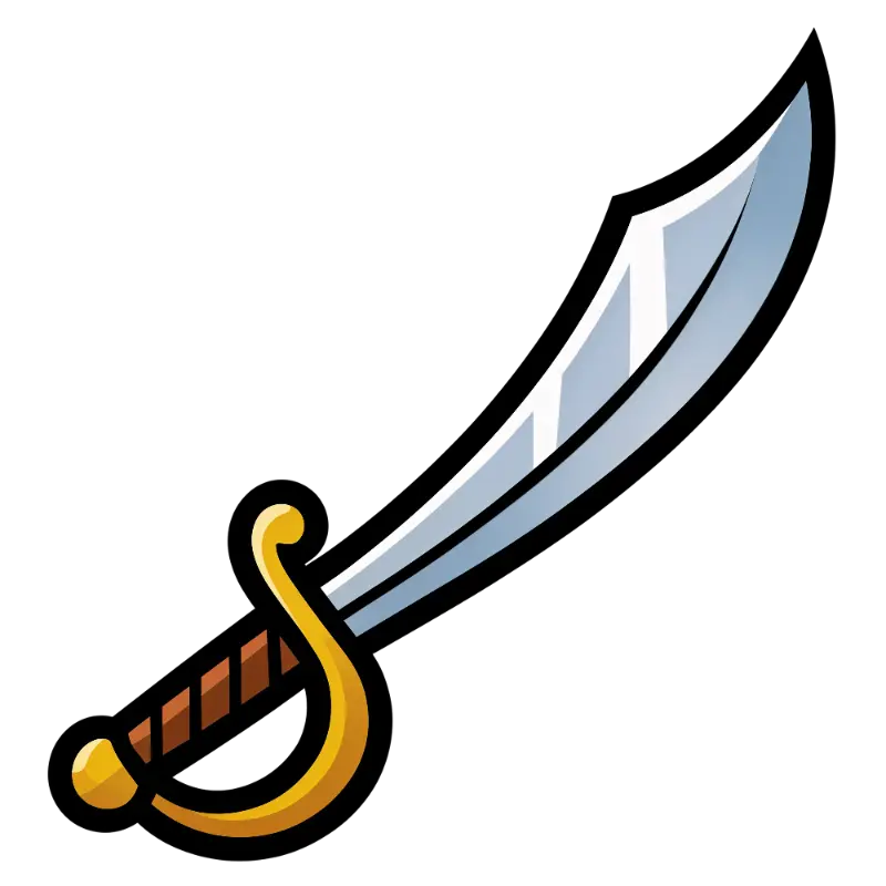 Cartoon Pirate Cutlass