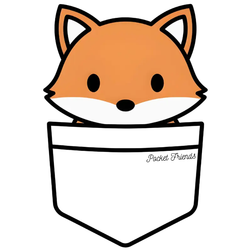 Pocket Friends Fox Peeking Pocket Graphic