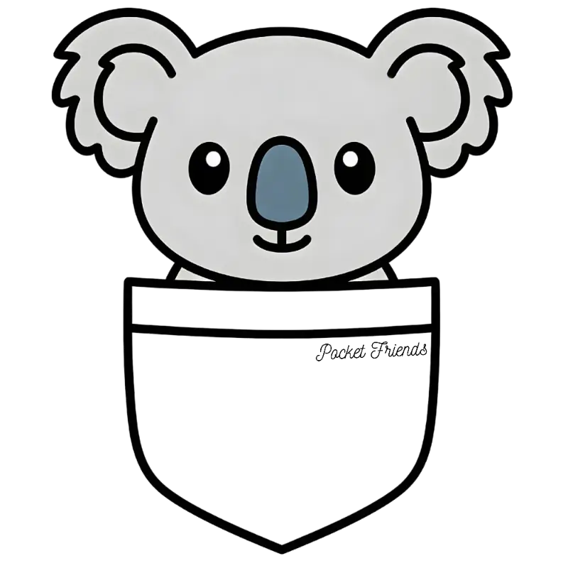 Pocket Friends Koala Peeking Pocket Graphic