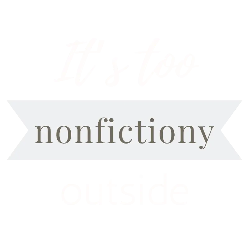 Pixel Art 'It's too nonfictiony outside' Quote Graphic for Introvert Humor