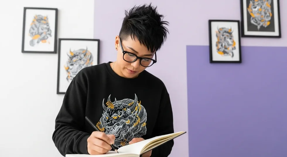 Ink Drawing banner  | MentisVibe