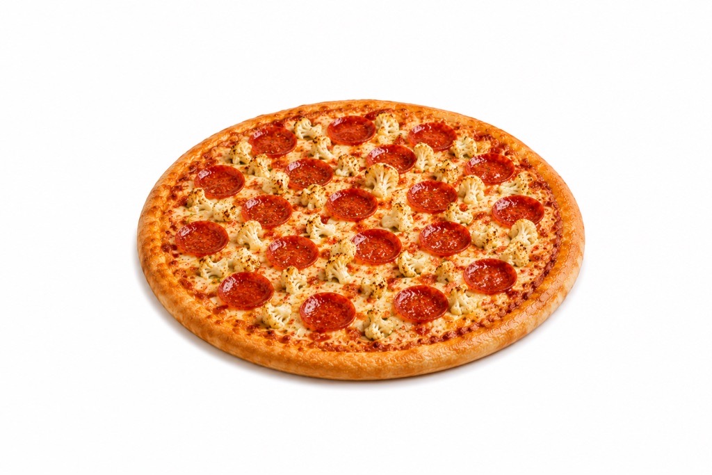 Cauliflower Pepperoni Pizza