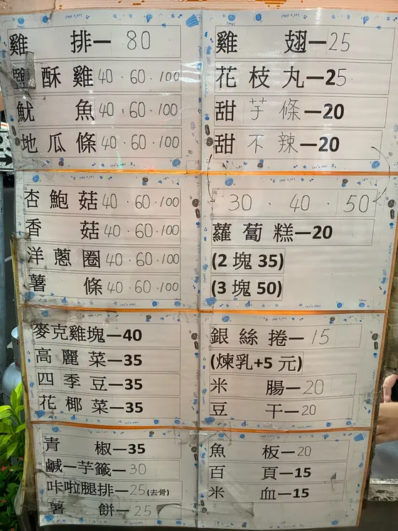 協力旺 來來香雞排（豐原客運總站正對面） 最新菜單照片