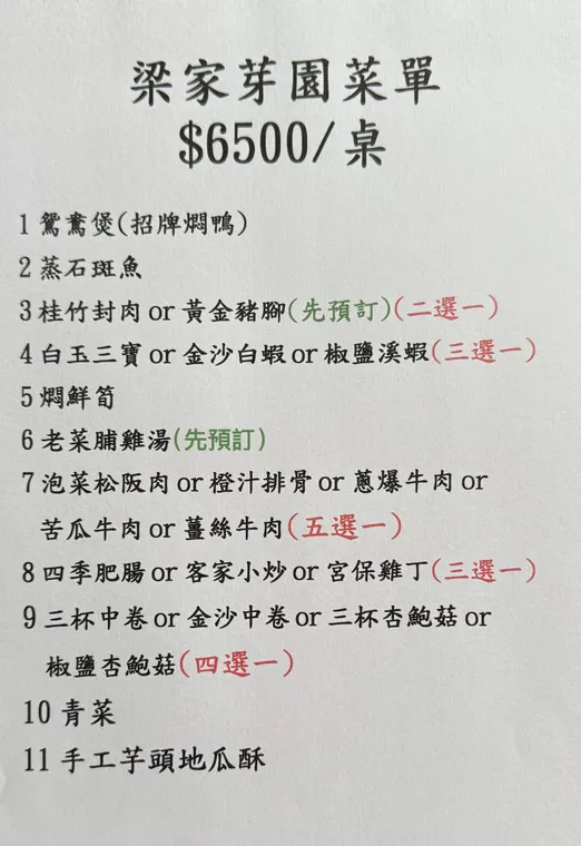 梁家芽園 最新菜單照片第 2 頁