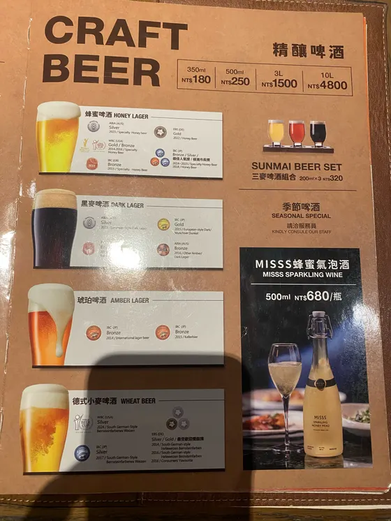 金色三麥 台中勤美店 最新菜單照片第 1 頁