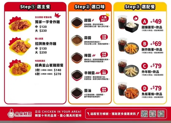 釜山崔炸雞豐原總店 最新菜單照片第 1 頁