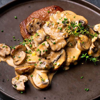 Steak mushroom sauce