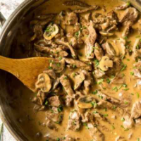 Beef stroganoff