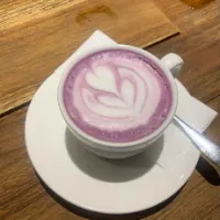 Taro latte hot