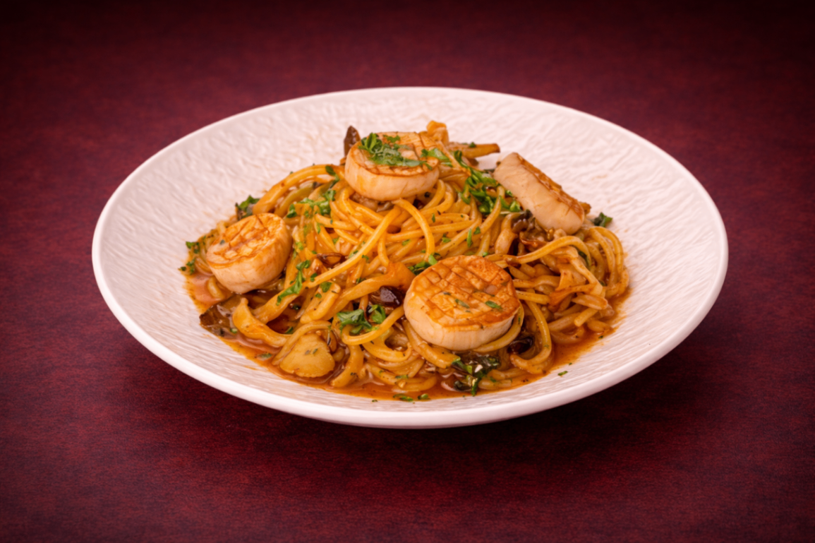 奶油杏鮑菇和風奶油醬油義大利麵（Butter Mushrooms and Soy Butter Pasta）｜1884 Taipei 義式澱粉精選，NT$ 220・奶油與醬油交織出和風香氣，搭配杏鮑菇與綜合菇類，口感滑順鹹香，風味溫潤。


過敏原: 蛋奶類 , 大豆 , 麩質