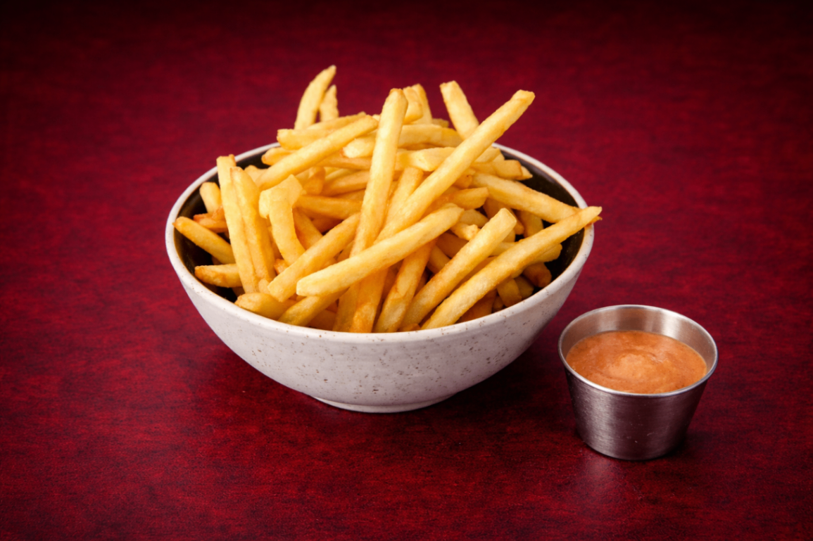 日式明太子醬黃金脆薯（Mentaiko French Fries）｜1884 Taipei 炸物，NT$ 200・外酥內鬆的金黃脆薯，香氣四溢。日式明太子醬


過敏原: 海鮮, 蛋奶類

