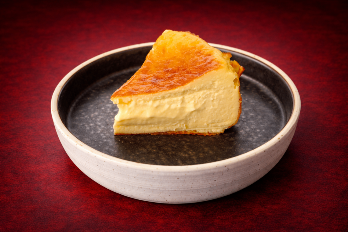巴斯克蛋糕（Basque Cheesecake）｜1884 Taipei 精品甜點，NT$ 180・外層微焦、內裡濕潤柔滑的經典巴斯克乳酪蛋糕，濃郁奶香與細緻口感完美平衡，入口即化。

過敏原: 蛋奶類 , 麩質