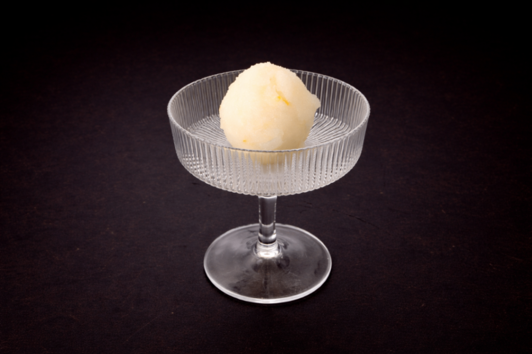 高知柚子冰沙（Kochi Yuzu Sorbet）｜Club One Taipei 深夜甜語，NT$120・選用高知柚子製作，香氣明亮清新，酸甜平衡，餘韻乾淨俐落。