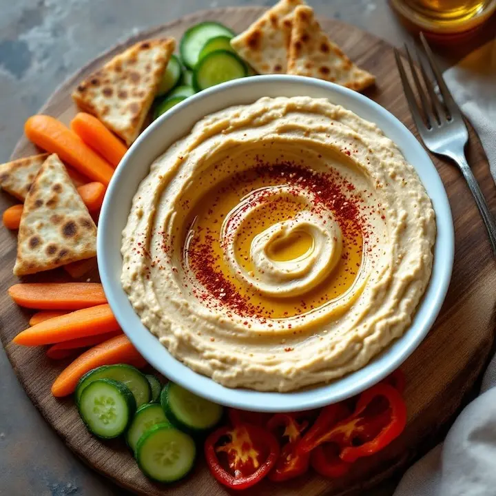 Hummus with crudités