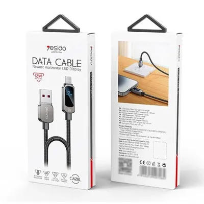 CA128C كابل بيانات USB إلى Type-C بقدرة 66W مع شاشة عرض للطاقة