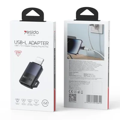 Yesido GS27 Type-C Female to 8 Pin Male Charging Adapter