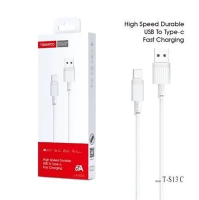Tranyoo T-S13C كابل شحن سريع من USB إلى Type-C عالي السرعة ومتين