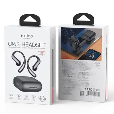 Yesido YSP28 ENC Noise Reduction Ear-hook Open OWS Bluetooth Earphone