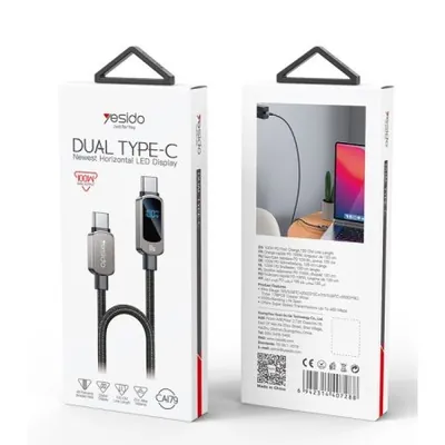 CA179 كابل بيانات Type-C إلى Type-C بقدرة 100W