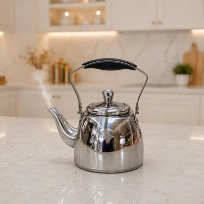Black Stainless Steel Teapot