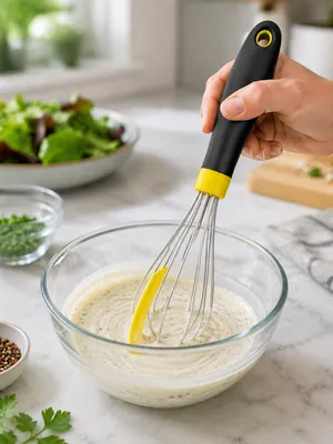 Stainless Steel & Silicone Kitchen Whisk