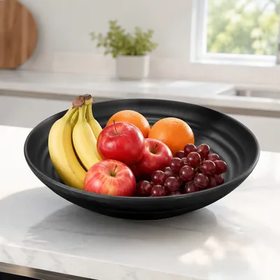 Large Black Melamine Bowl