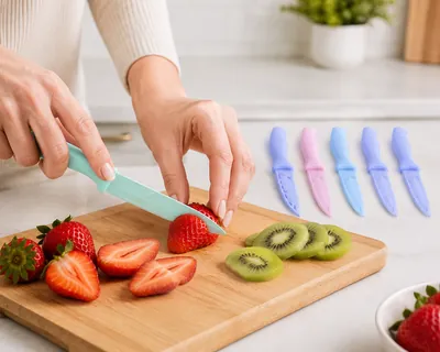 Colorful knife with cover
