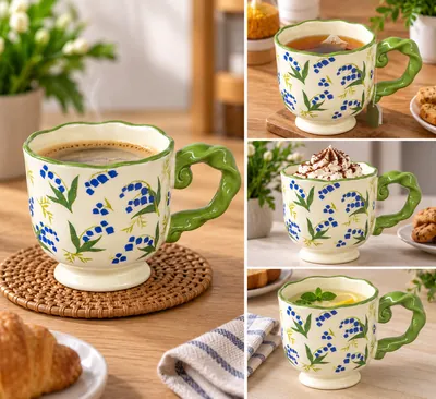 Decorated Ceramic Cup