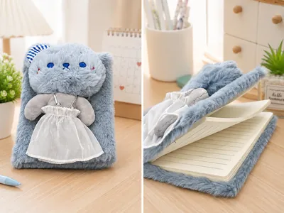 Plush Fur Doll Notebook