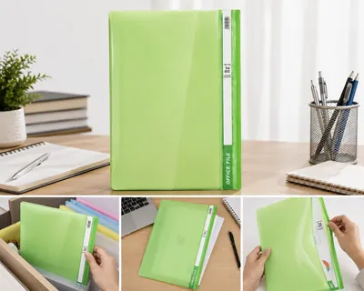 Green Transparent Document Folder