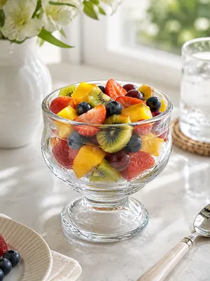 Ice Cream Glass Cup Set with Base