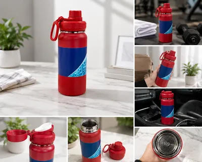 Water bottle with handle