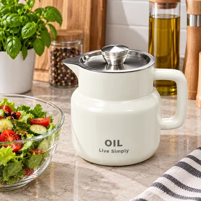 Porcelain Oil Dispenser with Strainer