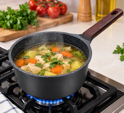 Smart Black Granite Saucepan