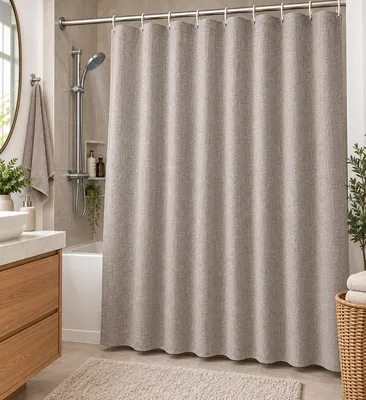 Plain shower curtain