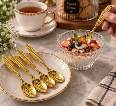 Silver and Gold Decorative Spoons