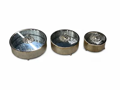 Round Gold Serving Set