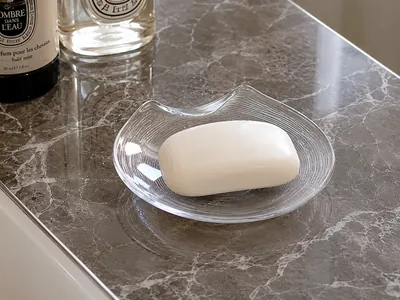 Decorated Clear Serving Plate