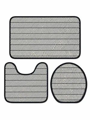 3-Piece Bathroom Mat Set