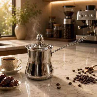Coffee pot with decorative lid