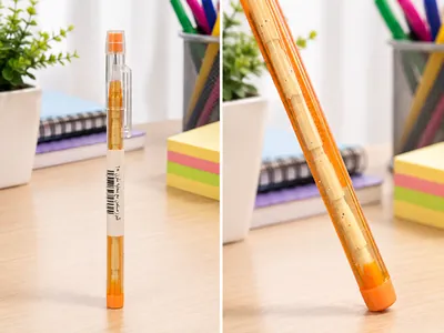 Colored pencil with eraser
