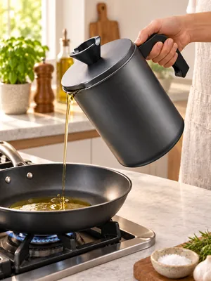 Pitcher-Shaped Oil Strainer