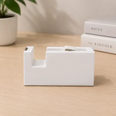White tape dispenser